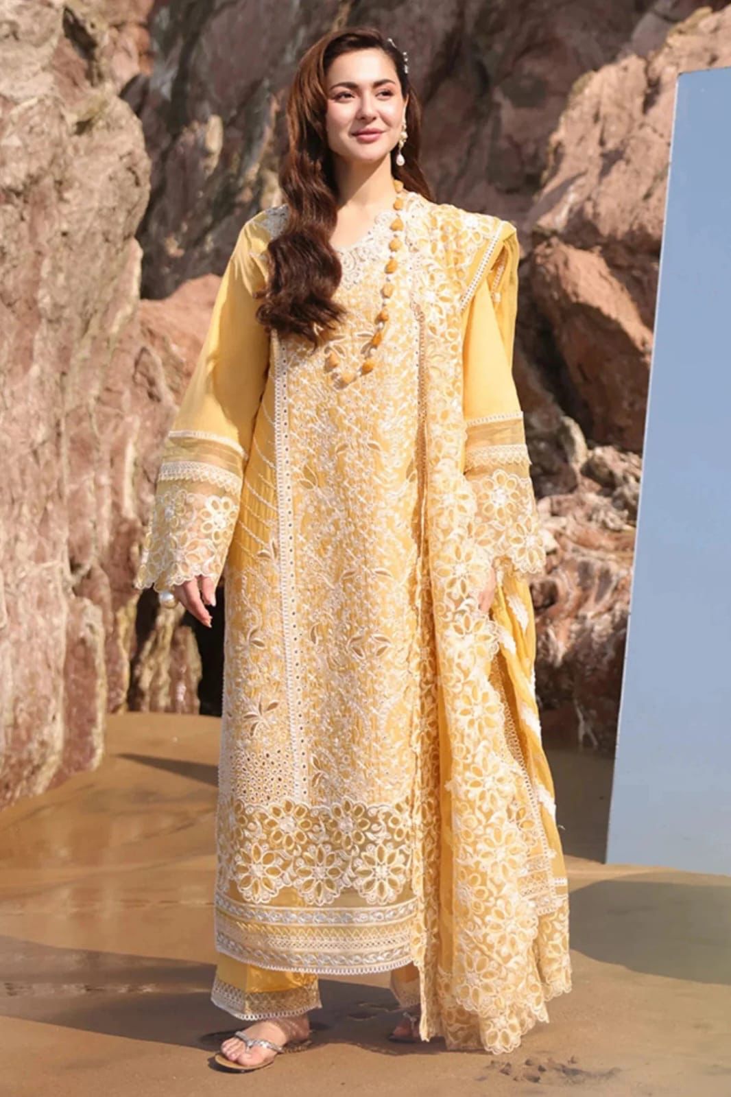 NUREH Summer Lawn Collection 2026 – Premium Embroidered 3 Piece Lawn Suit with Chiffon Dupatta | NR 176333