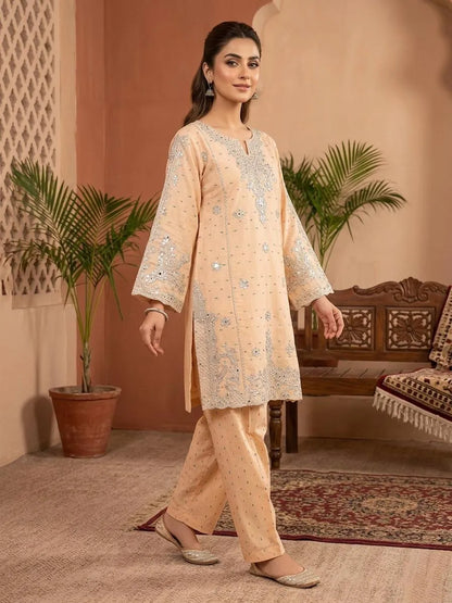 Luxury Embroidered Cotton Lawn 3 Piece Suit for Women Stitched– Eid Collection 2026 | Pakistani Designer Festive Wear | Multicolor