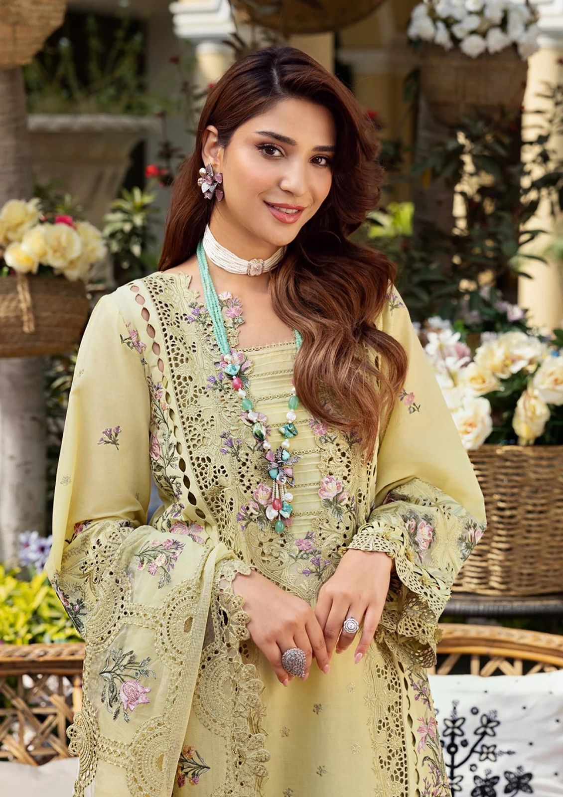 ELAF Chikankari Collection – Premium Embroidered Cotton Suit with Organza Dupatta