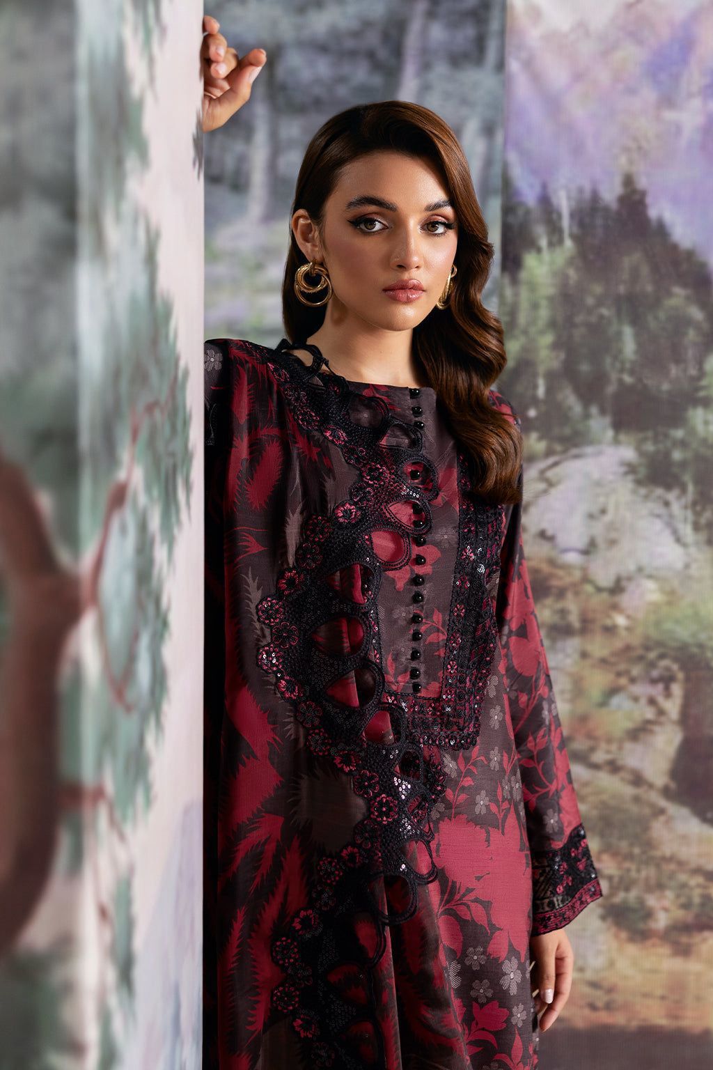 Ramsha Summer Collection 2026 – 3PCS Unstitched Digital Printed Lawn Suit with Embroidered Chiffon Dupatta
