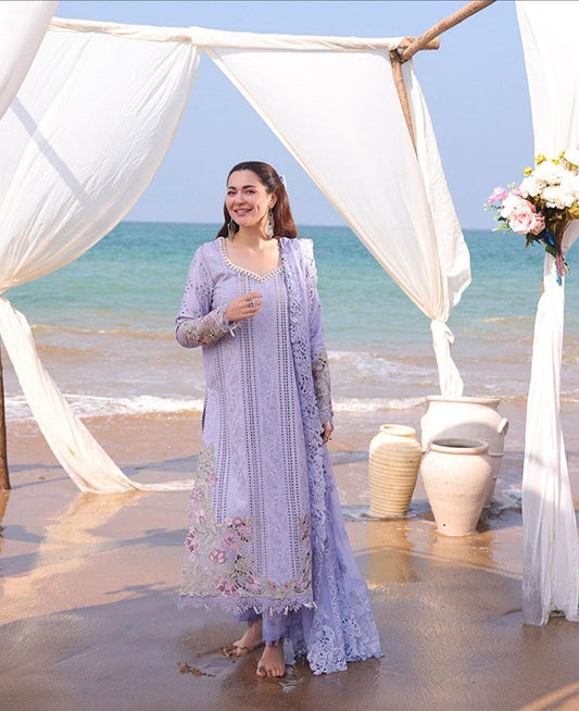 Summers Lawn Collection 2026 — Pure Egyptian Lawn 80/80 | Heavy Embroidered 3-Piece Suit | As Worn by Hania Amir