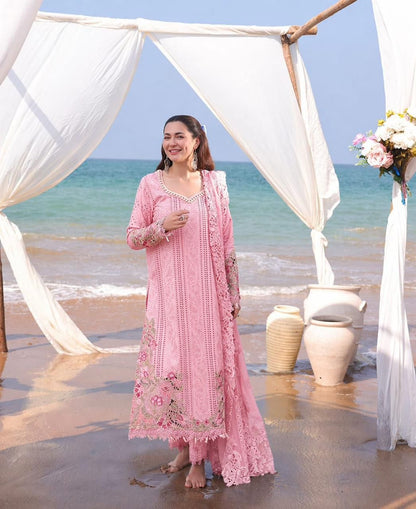Summers Lawn Collection 2026 — Pure Egyptian Lawn 80/80 | Heavy Embroidered 3-Piece Suit | As Worn by Hania Amir