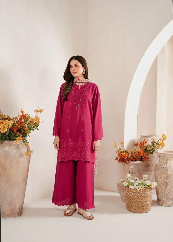Sapphire Inspired  Lawn 3 Piece Embroidered Chikankari Suit with Digital Printed Dupatta | Premium Summer Collection 2026