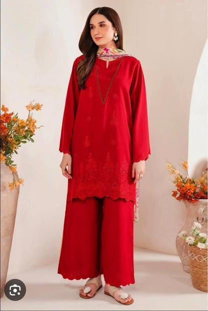 Sapphire Inspired  Lawn 3 Piece Embroidered Chikankari Suit with Digital Printed Dupatta | Premium Summer Collection 2026