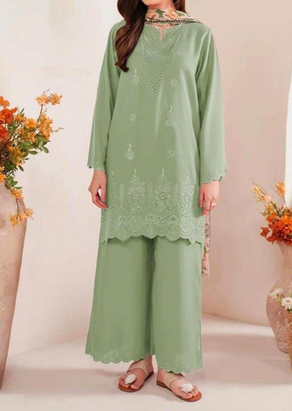 Sapphire Inspired  Lawn 3 Piece Embroidered Chikankari Suit with Digital Printed Dupatta | Premium Summer Collection 2026