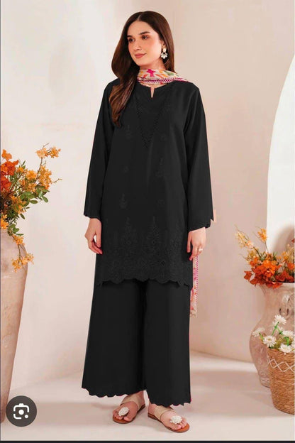 Sapphire Inspired  Lawn 3 Piece Embroidered Chikankari Suit with Digital Printed Dupatta | Premium Summer Collection 2026