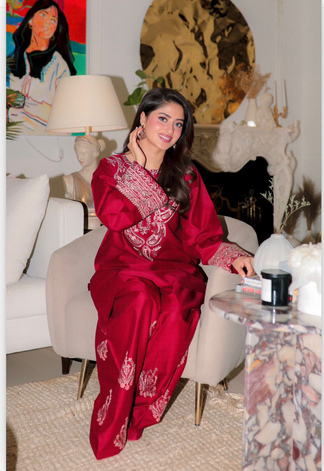 Urge Pret 2026 — Unstitched Heavy Thread Embroidered 2-Piece Suit | Premium A+ Quality | Fully Embroidered Shirt & Trouser