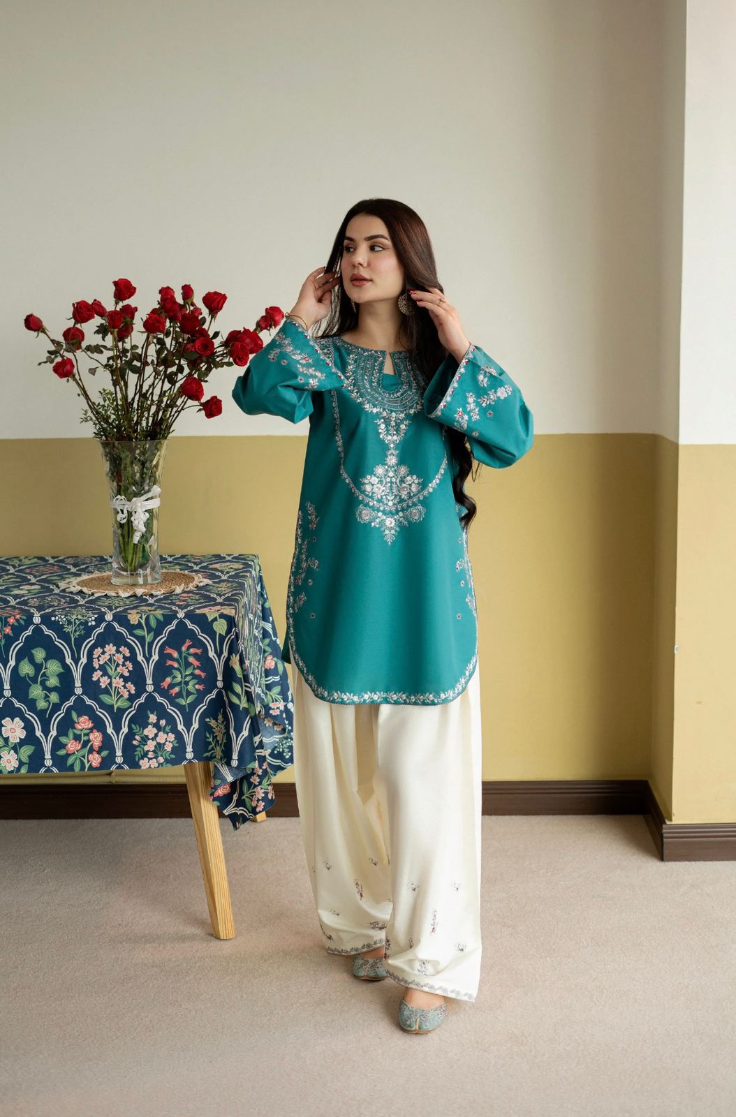 Urge Pret 2026 — Unstitched Heavy Thread Embroidered 2-Piece Suit | Premium A+ Quality | Fully Embroidered Shirt & Trouser
